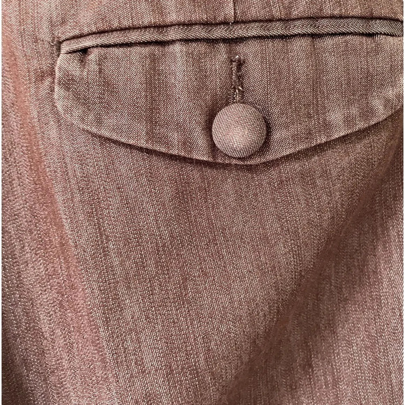 LEE Platinum Label no gap waistband 8 short brown jeans. Covered buttons & zip. - Picture 4 of 6